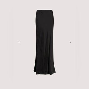 DISSH Charli Black Satin Maxi Skirt